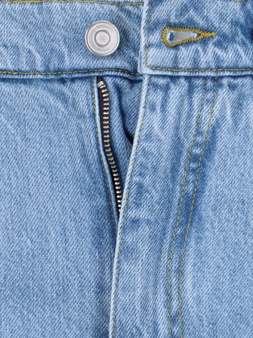 Coperni Denim Shorts In Light Blue Cotton