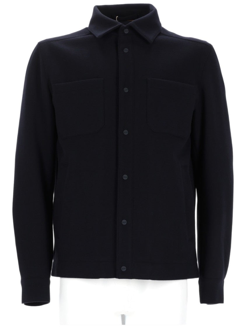 Herno Structured Minimalist Jacket With Snap Button Closure
