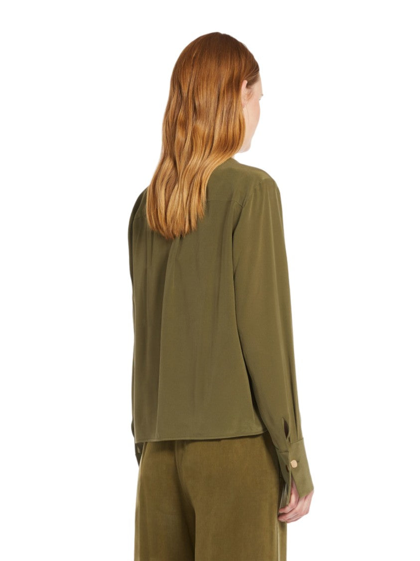 Max Mara Wrap-Style Blouse With Deep V-Neck