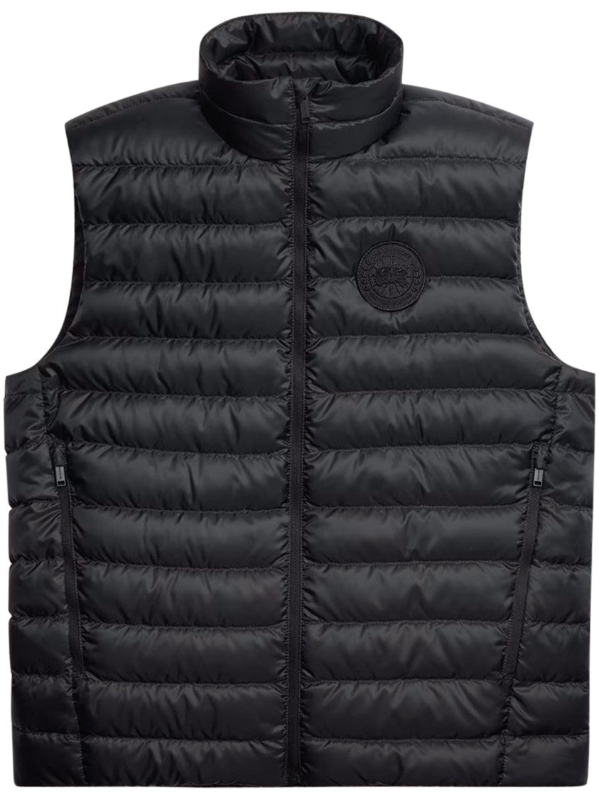 Canada Goose Quilted Black Insulated Vest With High Collar