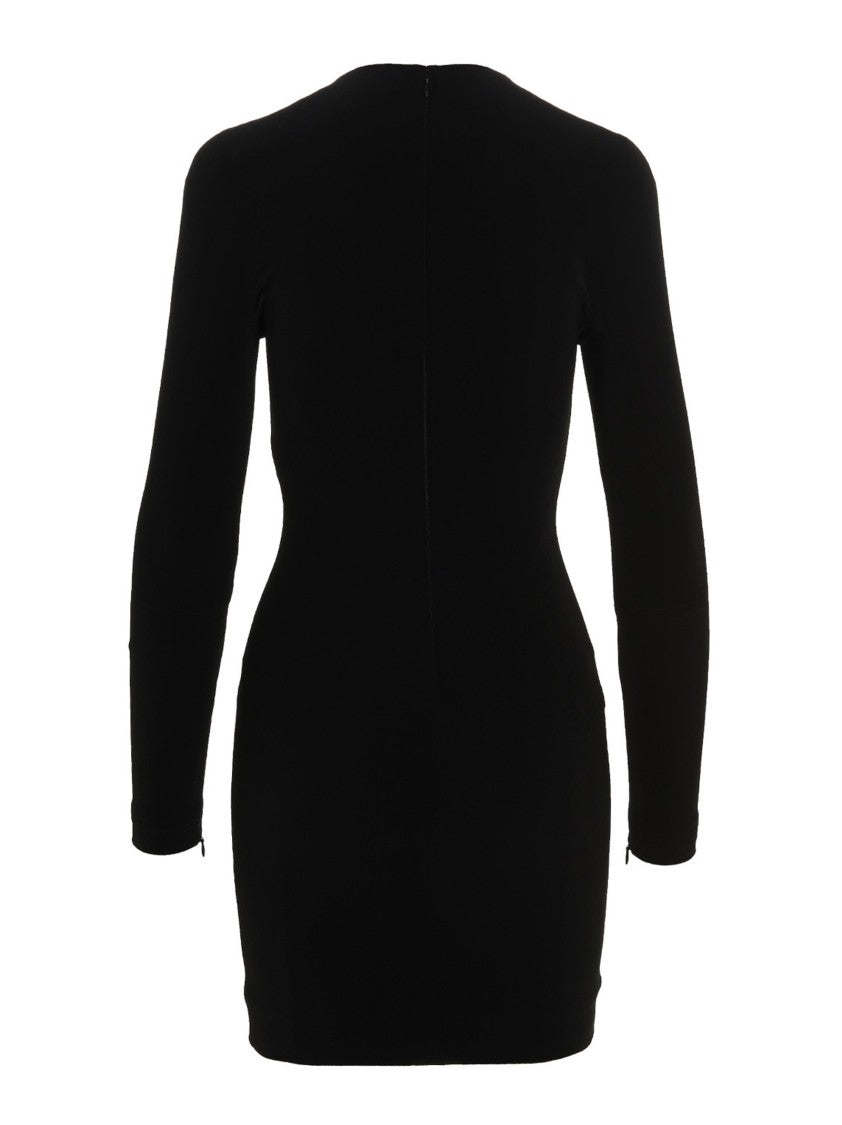 Balenciaga Ruched Twill Mini Dress