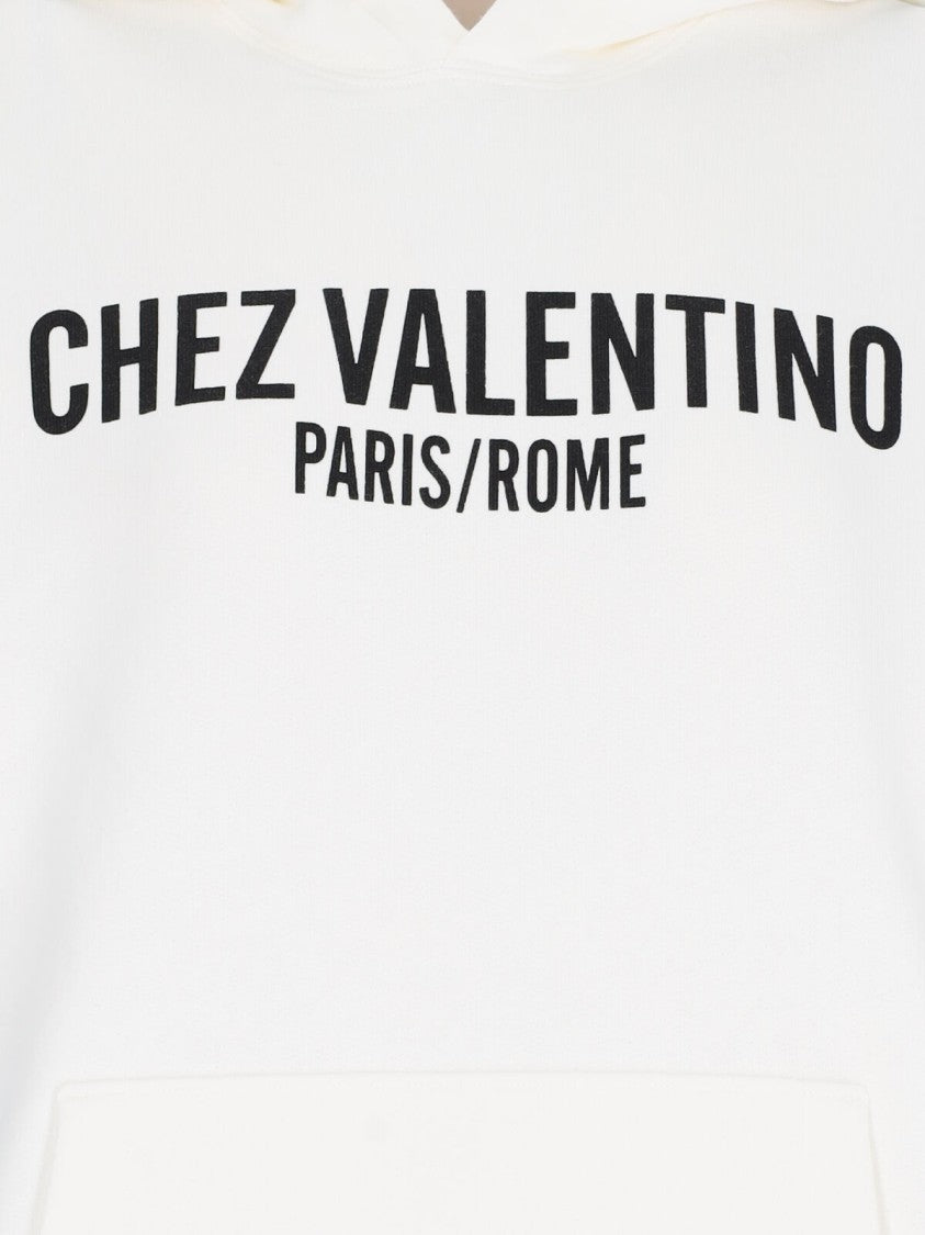 Valentino Logo' Hoodie – White