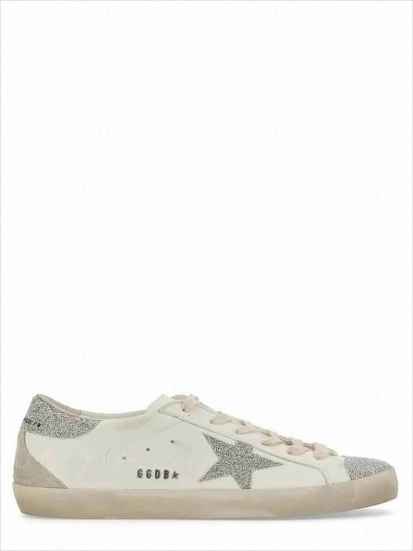 Golden Goose Low-Top Sneakers With Distressed Finish And Glitter Accents