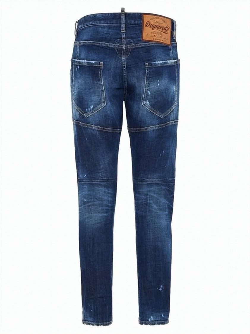 Dsquared2 Slim-Fit Biker-Style Jeans With Distressed Detailing