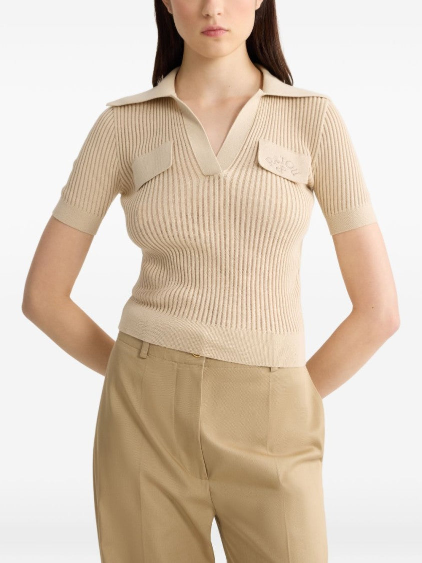 Patou Silk And Nylon Blend Knit Sweater