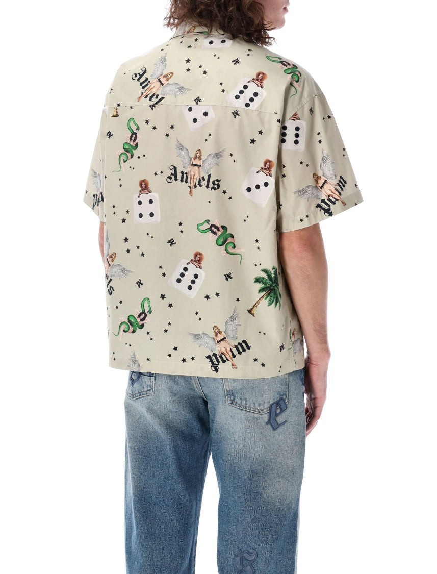 Palm Angels Pin Up Bowling Ss Shirt