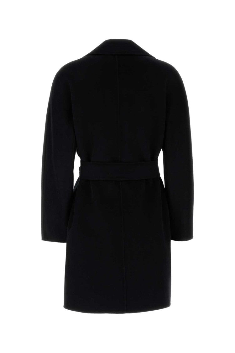 Mm Studio Black Wool Blend Ajaccio Coat
