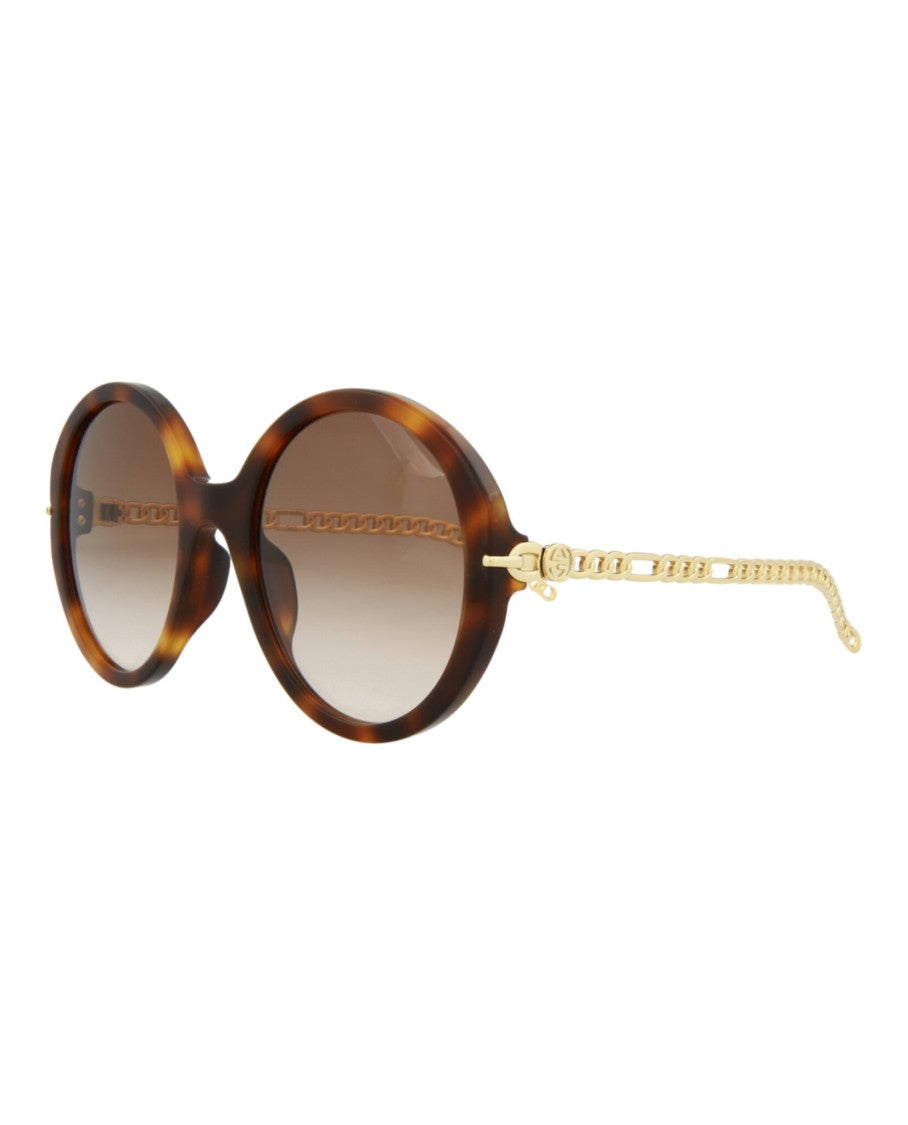Gucci Round-Acetate Frame Sunglasses