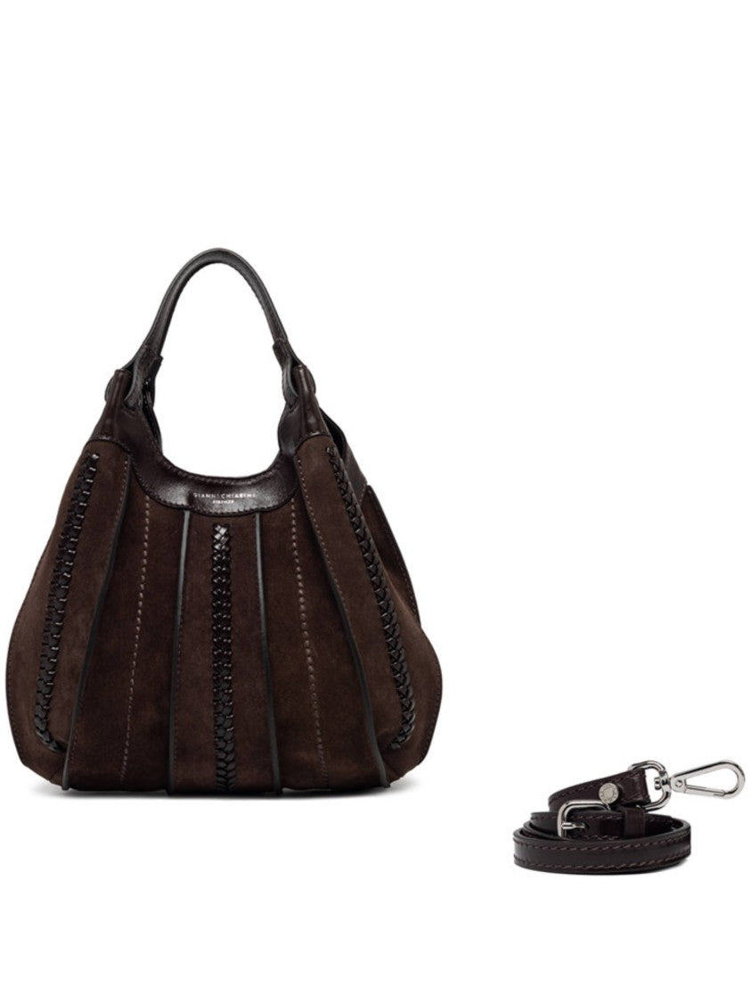 Gianni Chiarini Medium Brown Handbag With Braided Detailing
