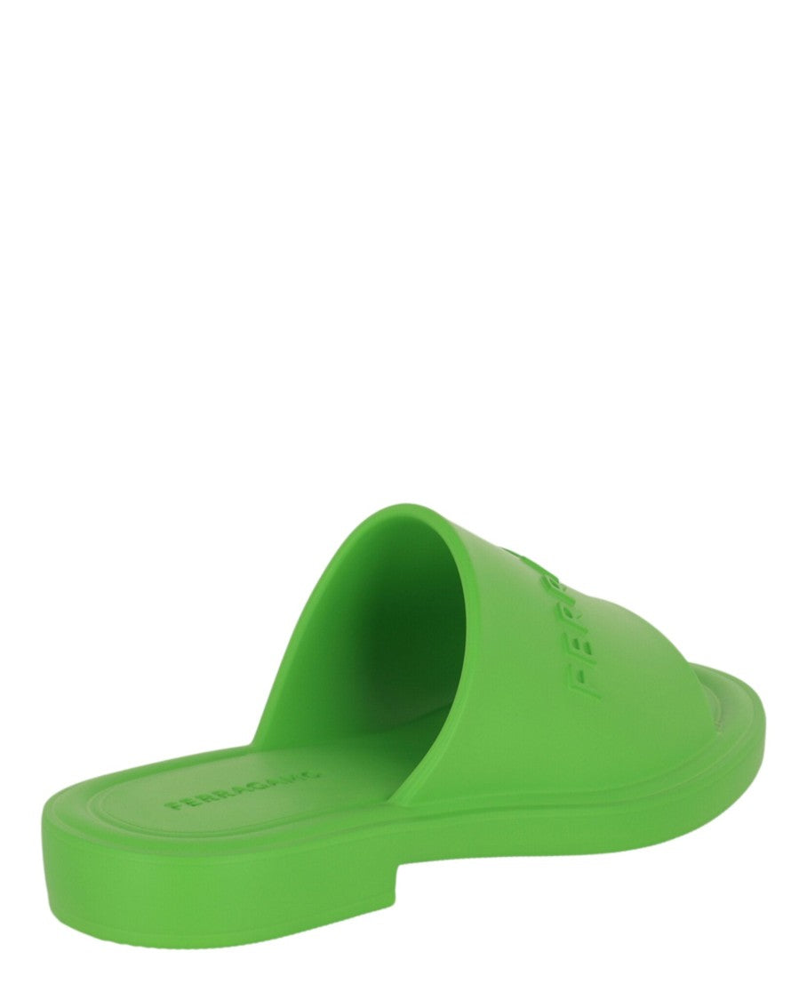 Ferragamo Giuneva Logo Embossed Slides