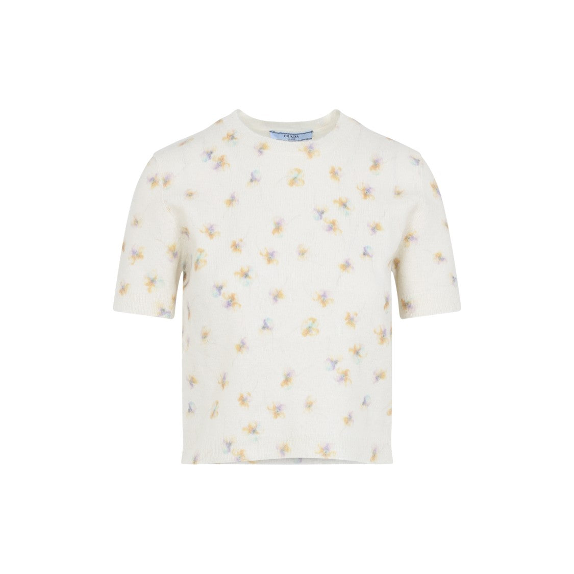 Prada Textured Floral Pattern Wool Sweater