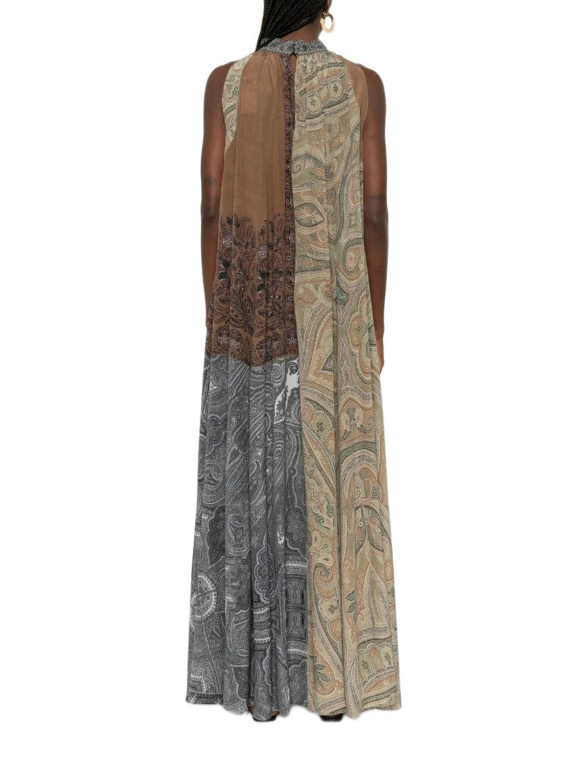 Pierre-Louis Mascia Maxi Dress With Paisley And Floral Patchwork Design