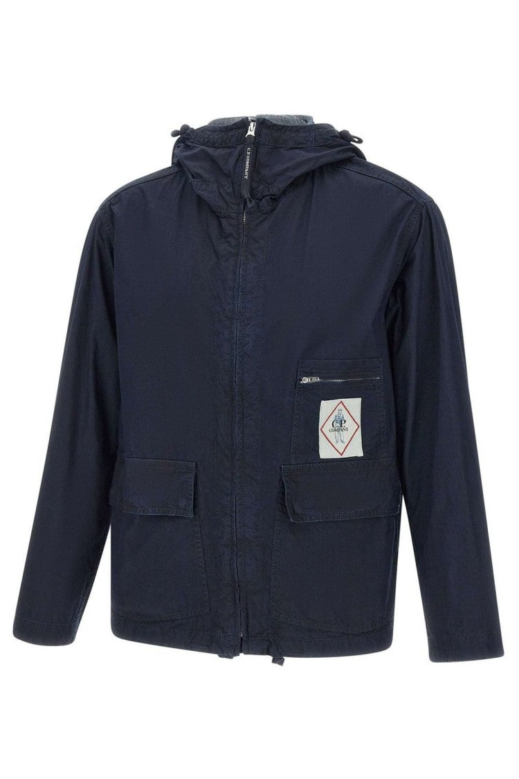 C.P. Company Hooded Padded Jacket With Zipper Closure