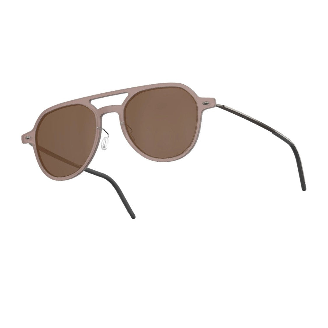 Lindberg Marrone Sun Titanium Geometric Sunglasses
