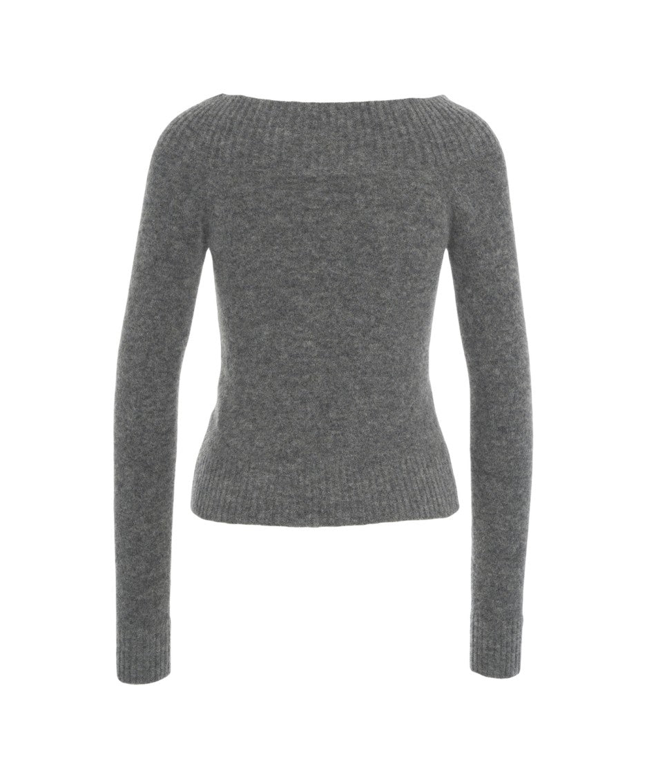 Jucca Fitted Knit Sweater With Boat Neckline