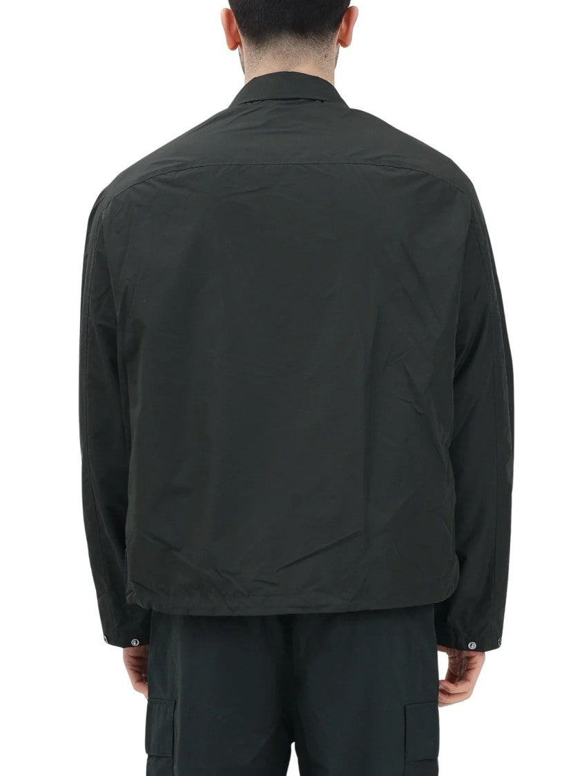 Armani Exchange Green Polyester Men Windbreaker Shirt