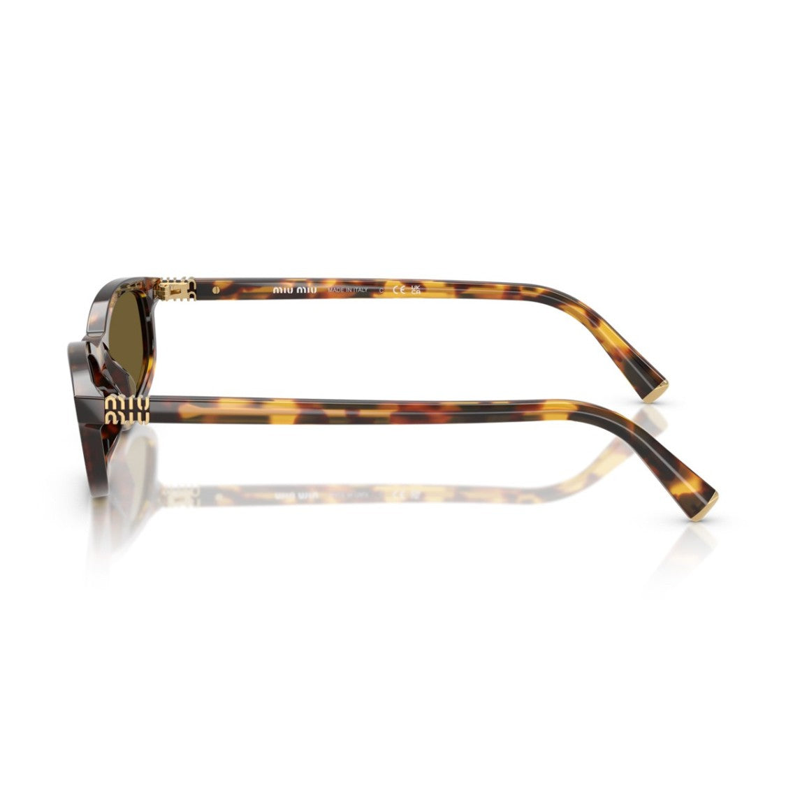 Miu Miu Havana 0Mu A06s Slim Geometric Sunglasses