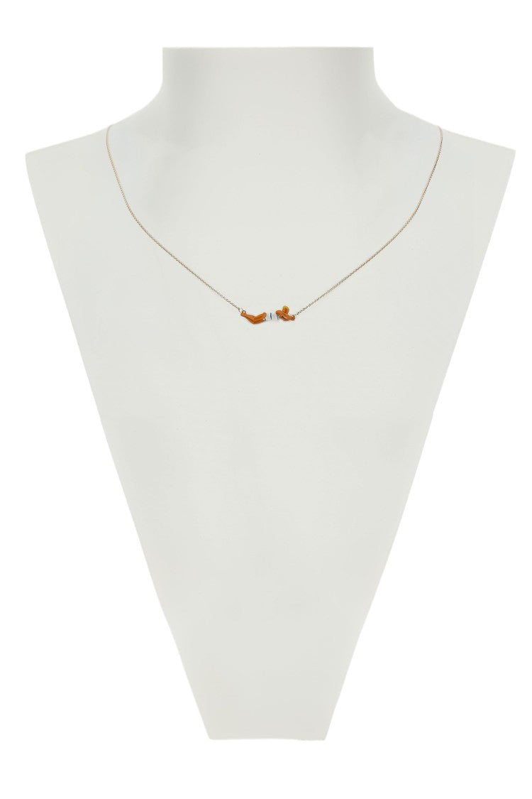 Aliita Rolo Chain Necklace With Hand-Painted Enamel And Ring Clasp