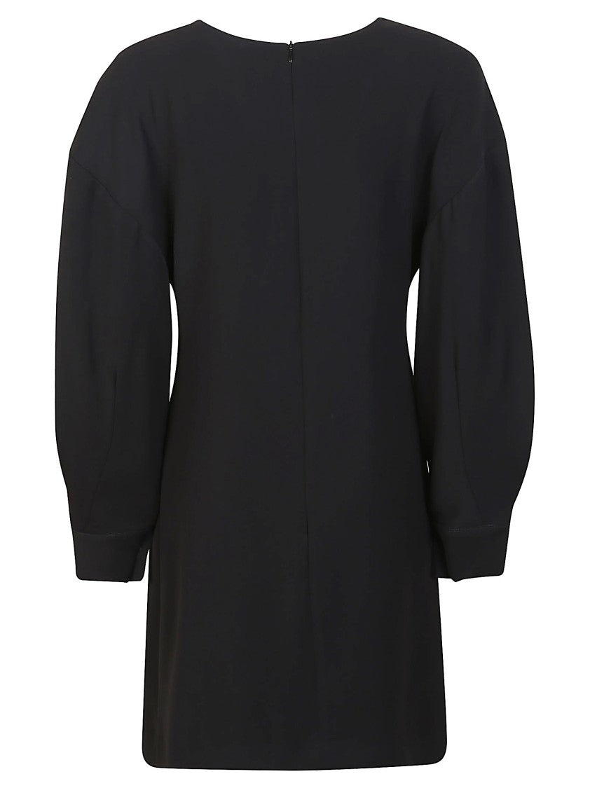 P.A.R.O.S.H. Cadi Midi Dress With Crew Neck And Buttoned Cuffs