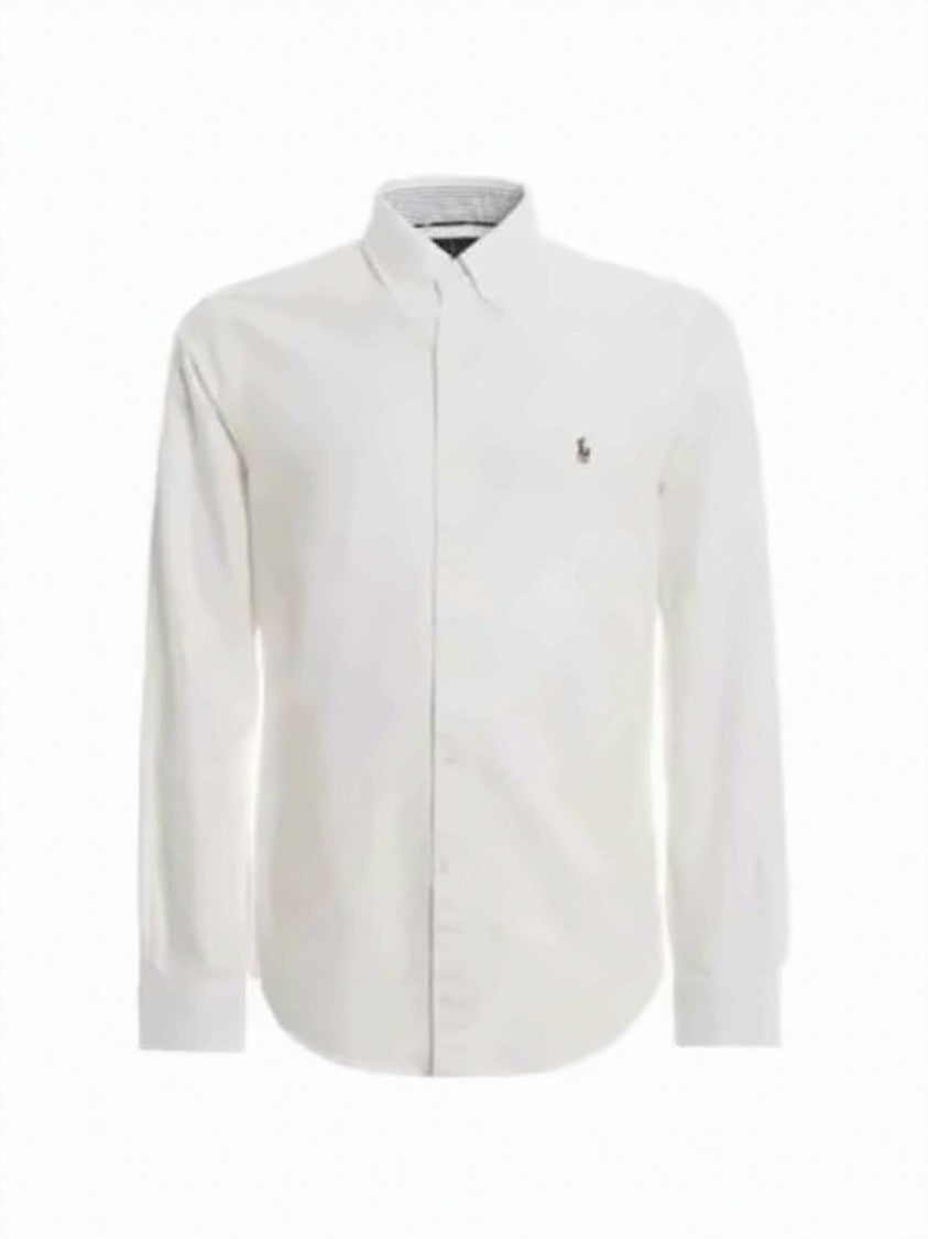 Polo Ralph Lauren Long-Sleeve Cotton Shirt With Button-Down Collar And Embroidered Logo