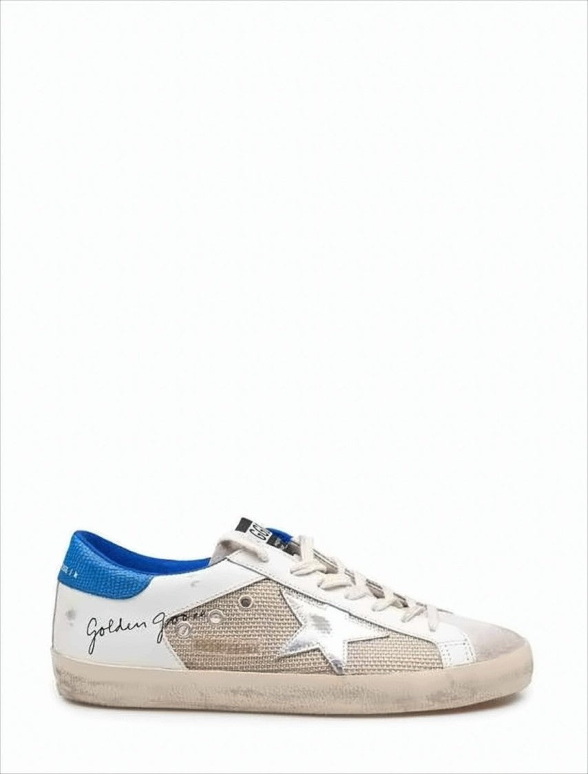 Golden Goose Distressed Low-Top Sneakers With Silver Star Detail