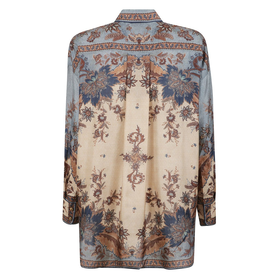Zimmermann Silk Floral Print Shirt With Classic Collar