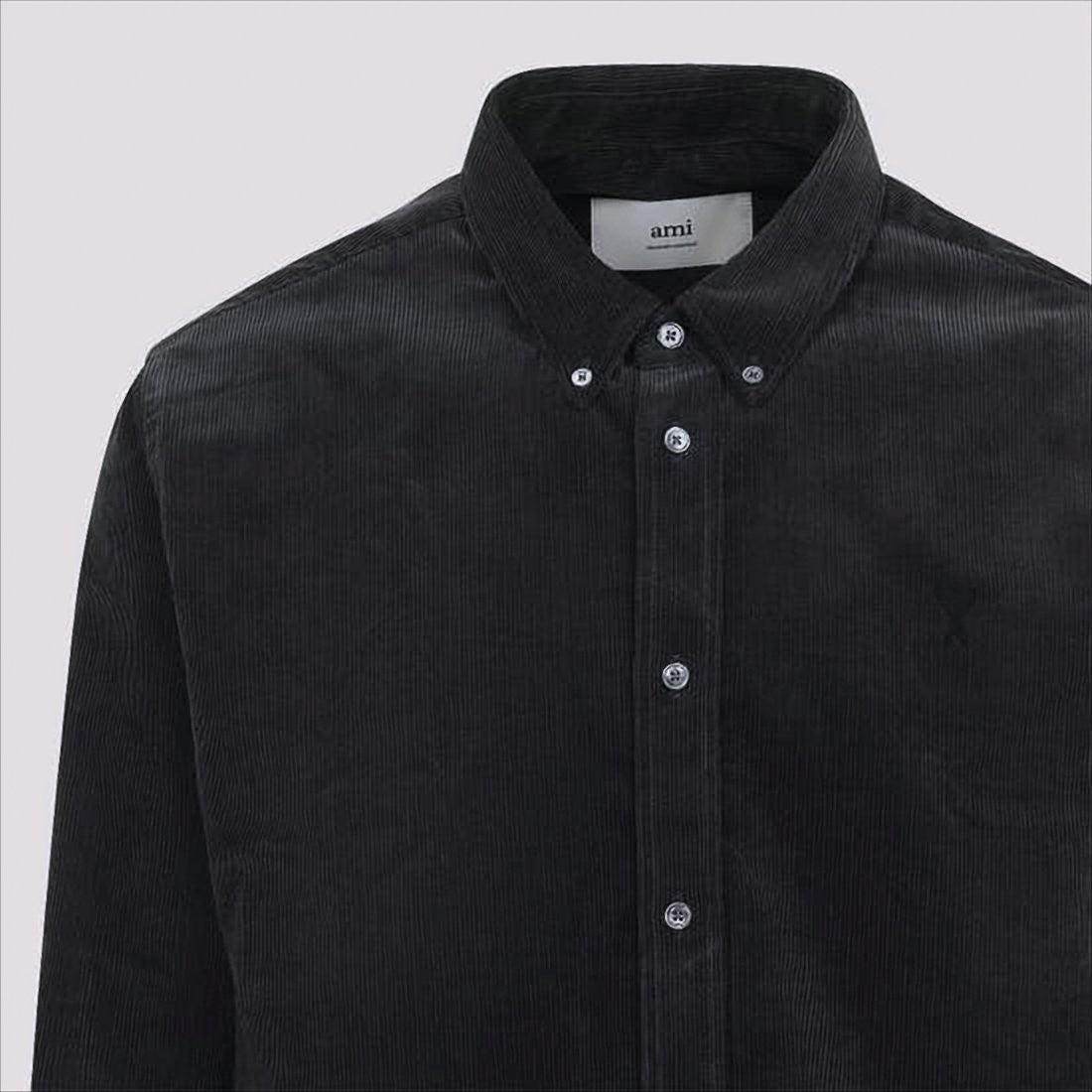 Ami Paris Long-Sleeve Corduroy Shirt With Classic Collar