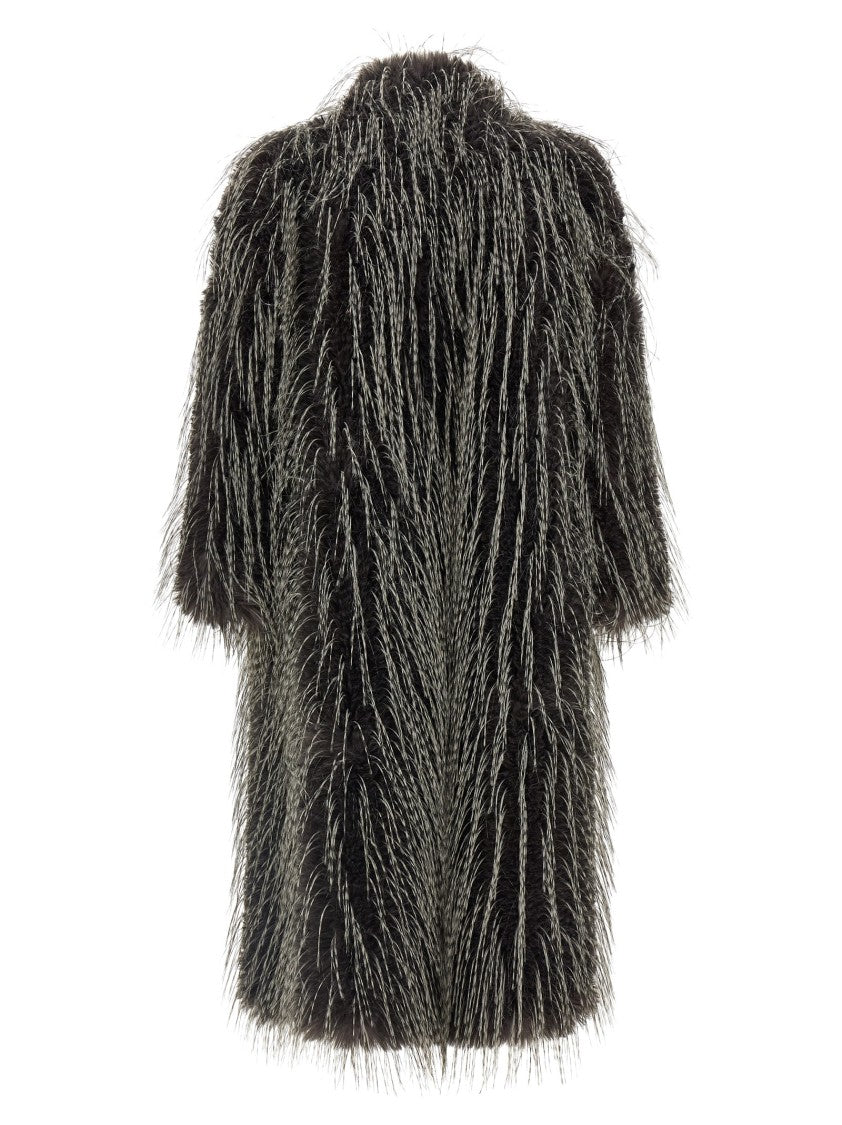 B&B Couture Eco Fur Long Hair Coat
