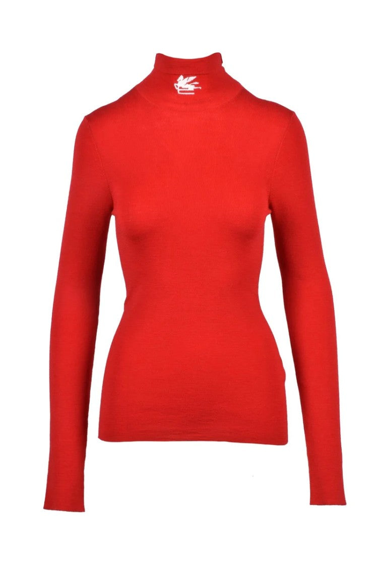 Etro Virgin Wool Turtleneck - Red