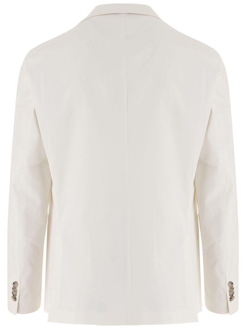 Hugo Boss White Stretch Cotton Blazer