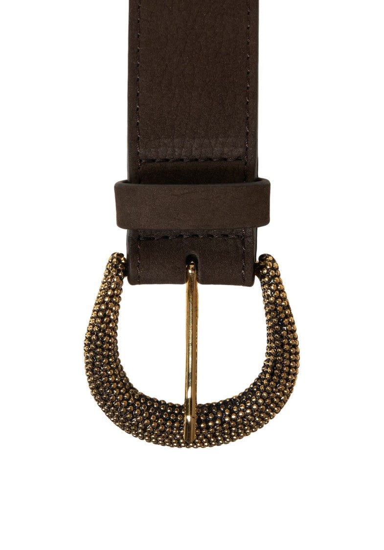 Orciani Nubuck And Textured Leather Belt