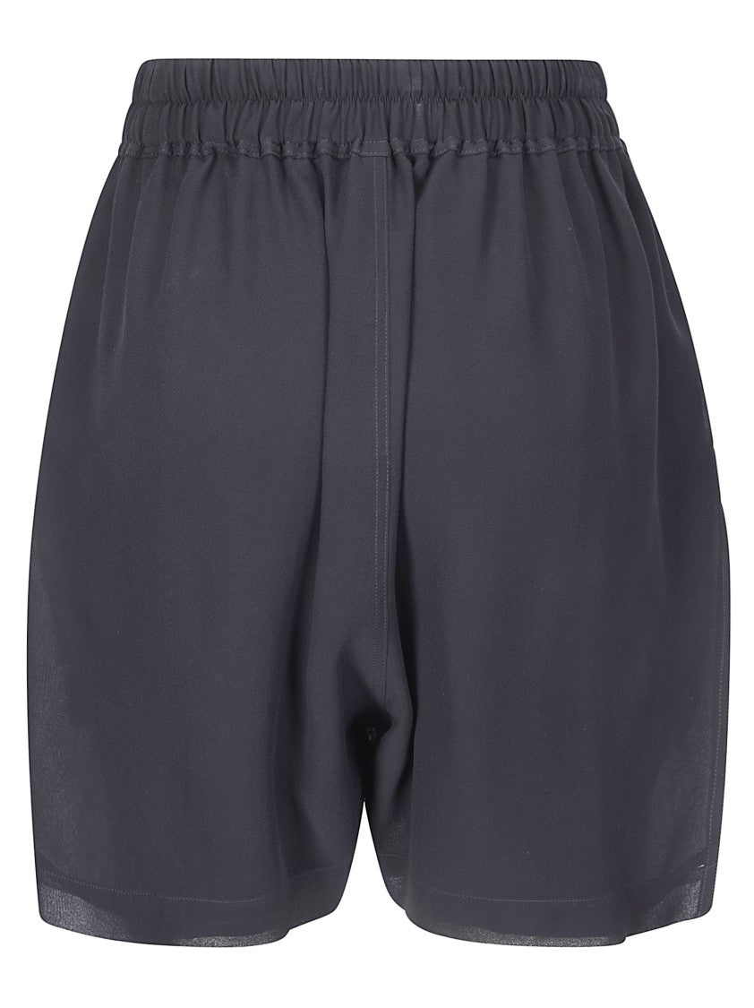 Rick Owens Black Elastic Waist Shorts