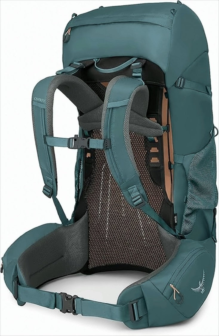 Osprey Structured Green Polyester Backpack With Multi-Compartment Design