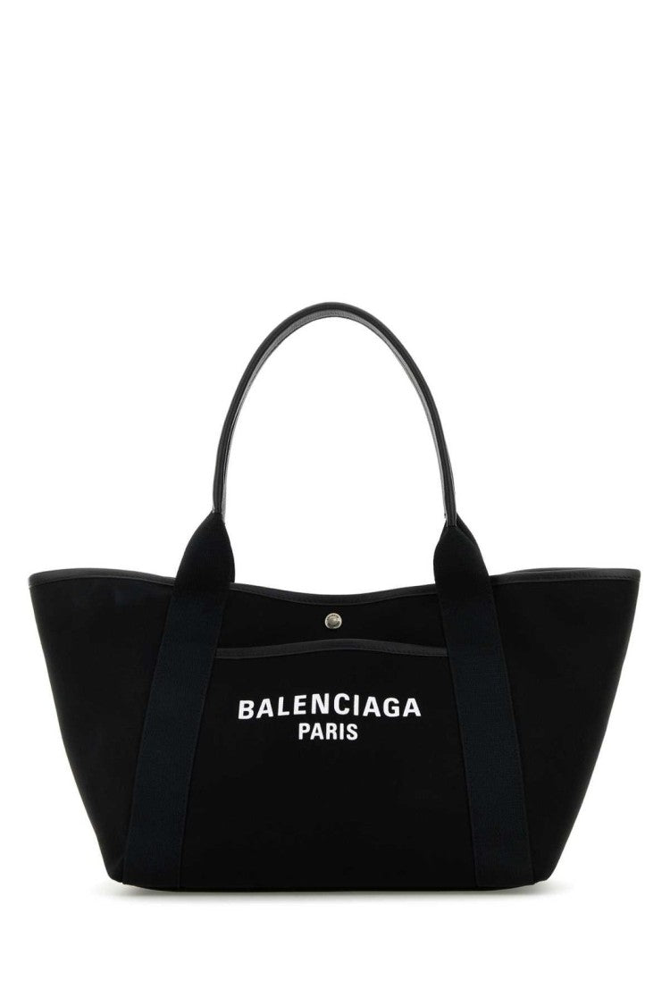 Balenciaga Rectangular Black Canvas And Calfskin Leather Shoulder Bag