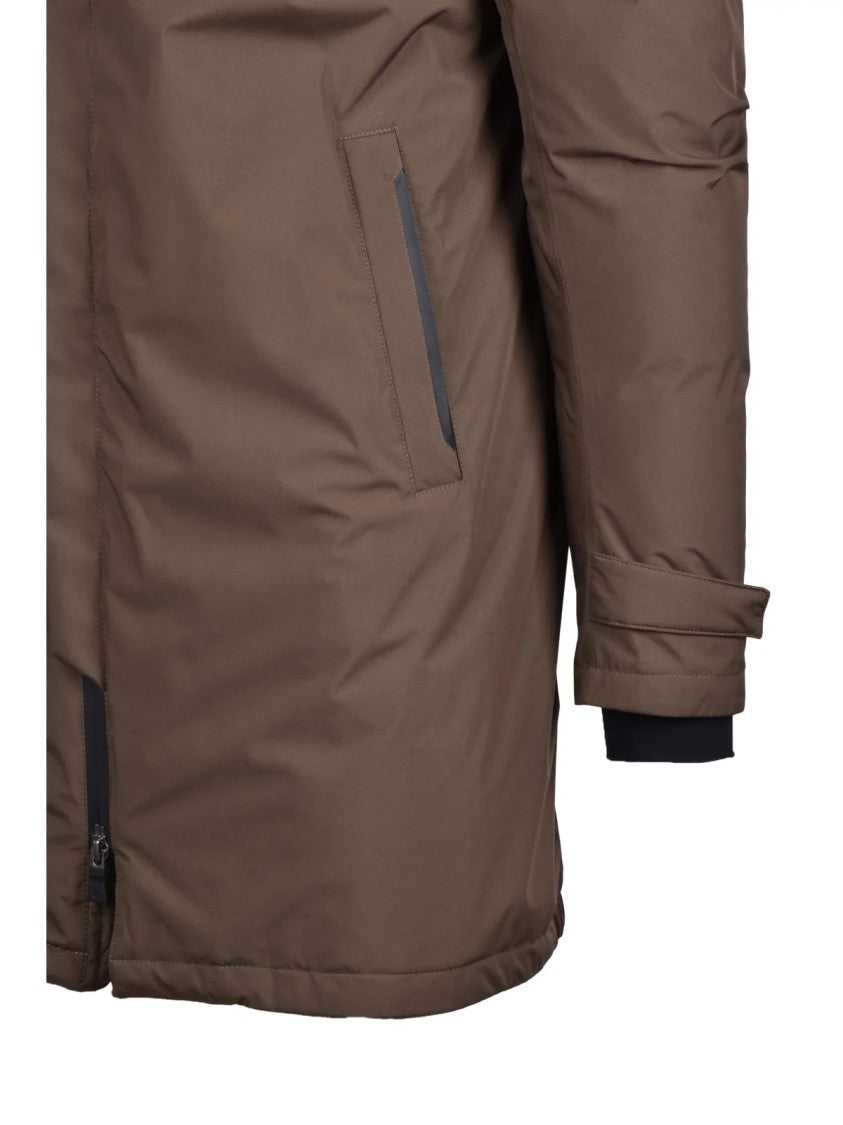 Herno Jacket With Concealed Hood And Minimalist Design