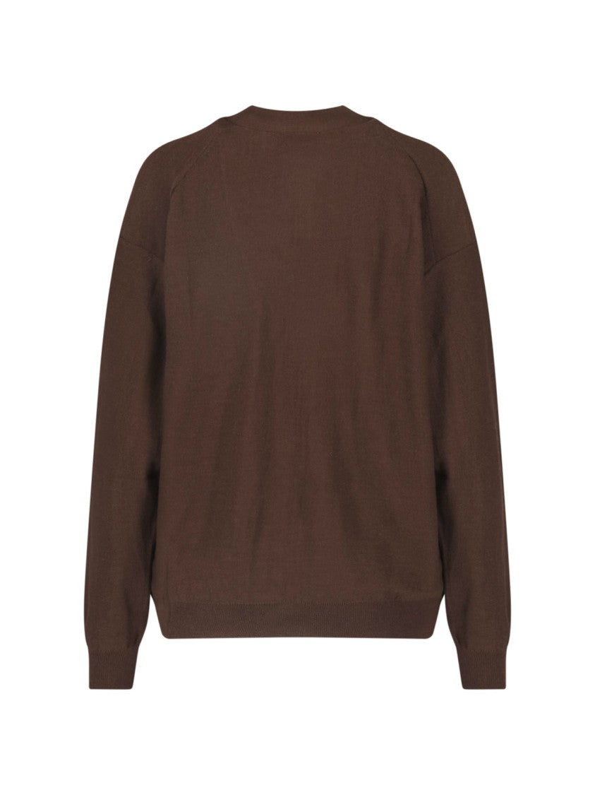 Lemaire Twisted V-Neck Wool-Blend Cardigan