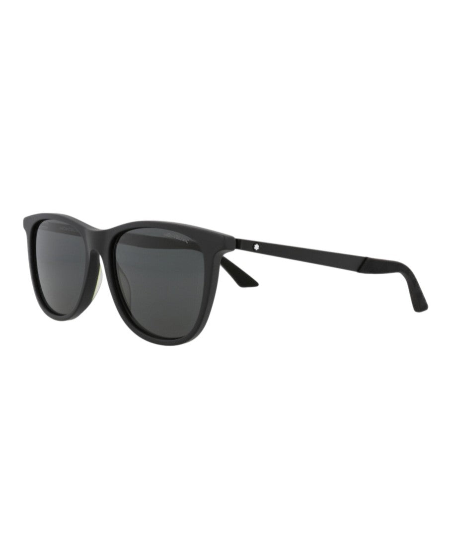 Montblanc Square-Frame Sunglasses In Recycled Acetate With Metal Temples