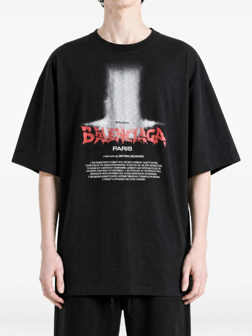 Balenciaga Boxy Fit Graphic Print Oversized T-Shirt