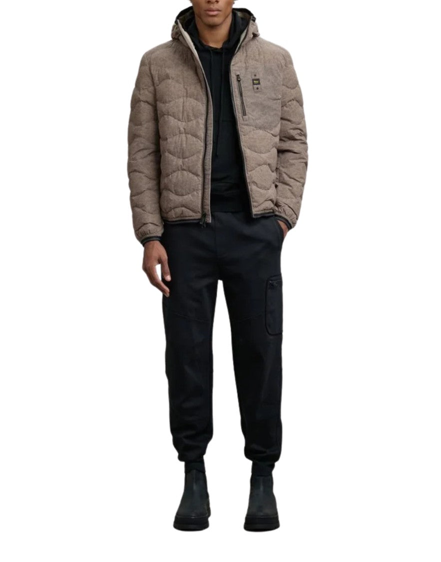 Blauer Wave-Quilted Water-Repellent Bomber Jacket