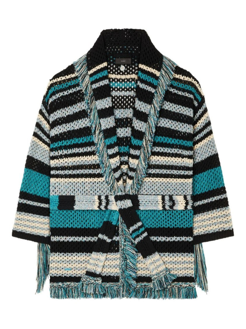 Alanui Loose Open-Knit Sweater With Fringe Detail