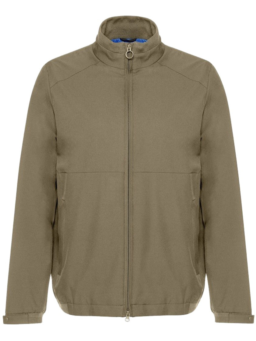 Geox Spherica Green Minimalist High Collar Jacket