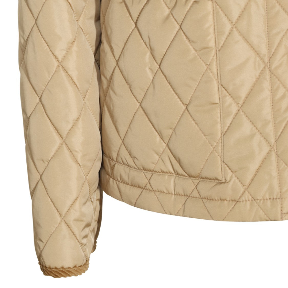 Burberry Diamond-Quilted Corduroy-Detail Jacket