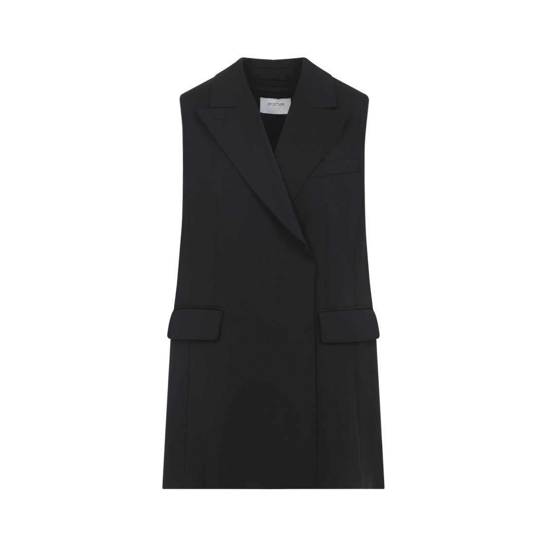 Sportmax Tailored Sleeveless Jacket With Flap Pockets