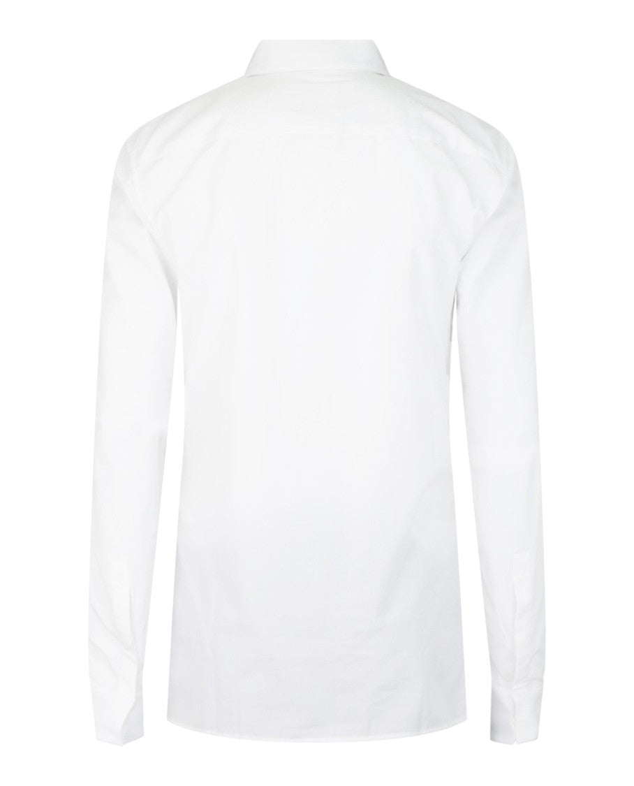 Givenchy Contemporary Fit White Cotton 4G Embroidered Shirt