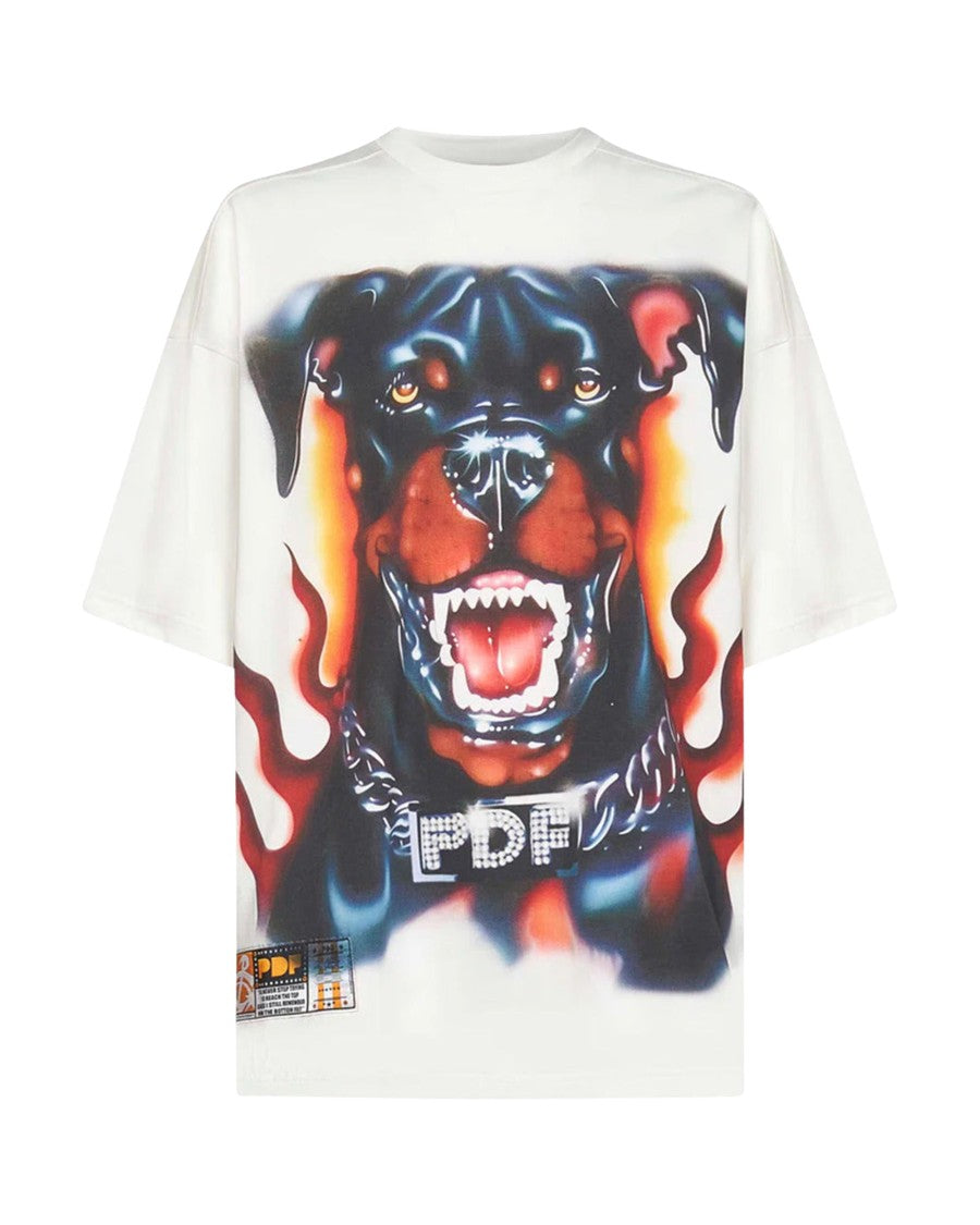 Pdf Oversized Cotton T-Shirt With Fierce Graphic Print
