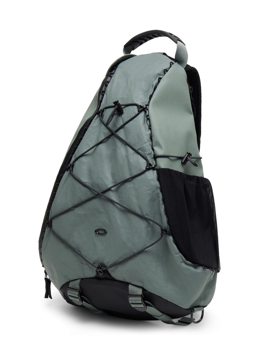 Oakley Triangular-Shaped Backpack With Elastic Cord System And Padded Straps
