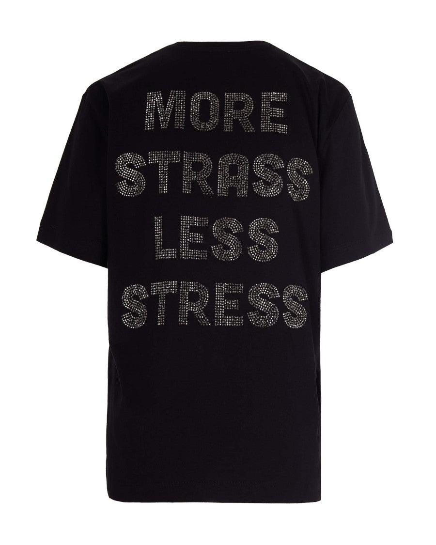 Pinko Strass-Embellished Logo T-Shirt With Casual Fit