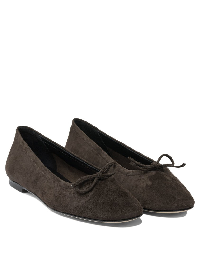 Aeydē Pointed Toe Suede Leather Ballerinas