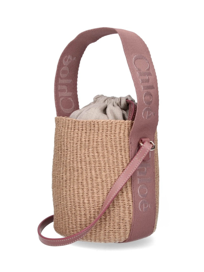 Chloé Woven Straw Bucket Bag With Versatile Straps