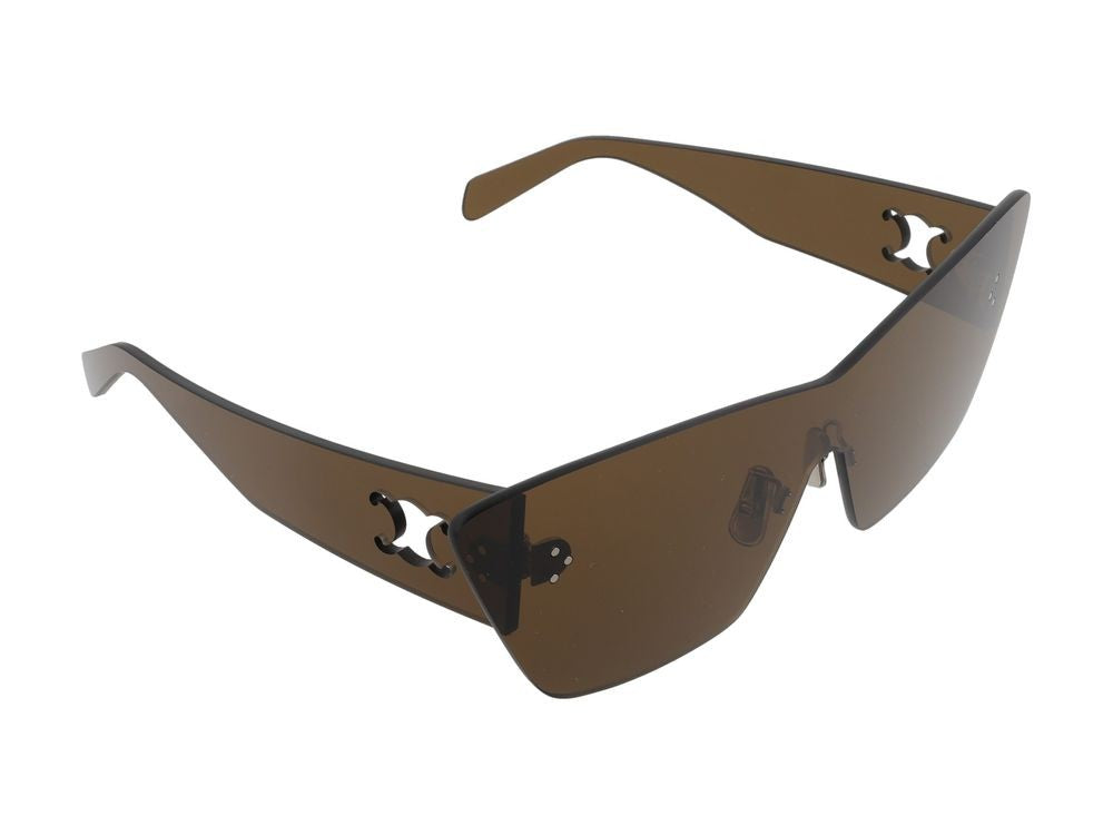Celine Oversized Semi-Transparent Temple Shield Sunglasses